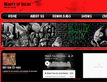 Tablet Screenshot of beautyofdecay.net